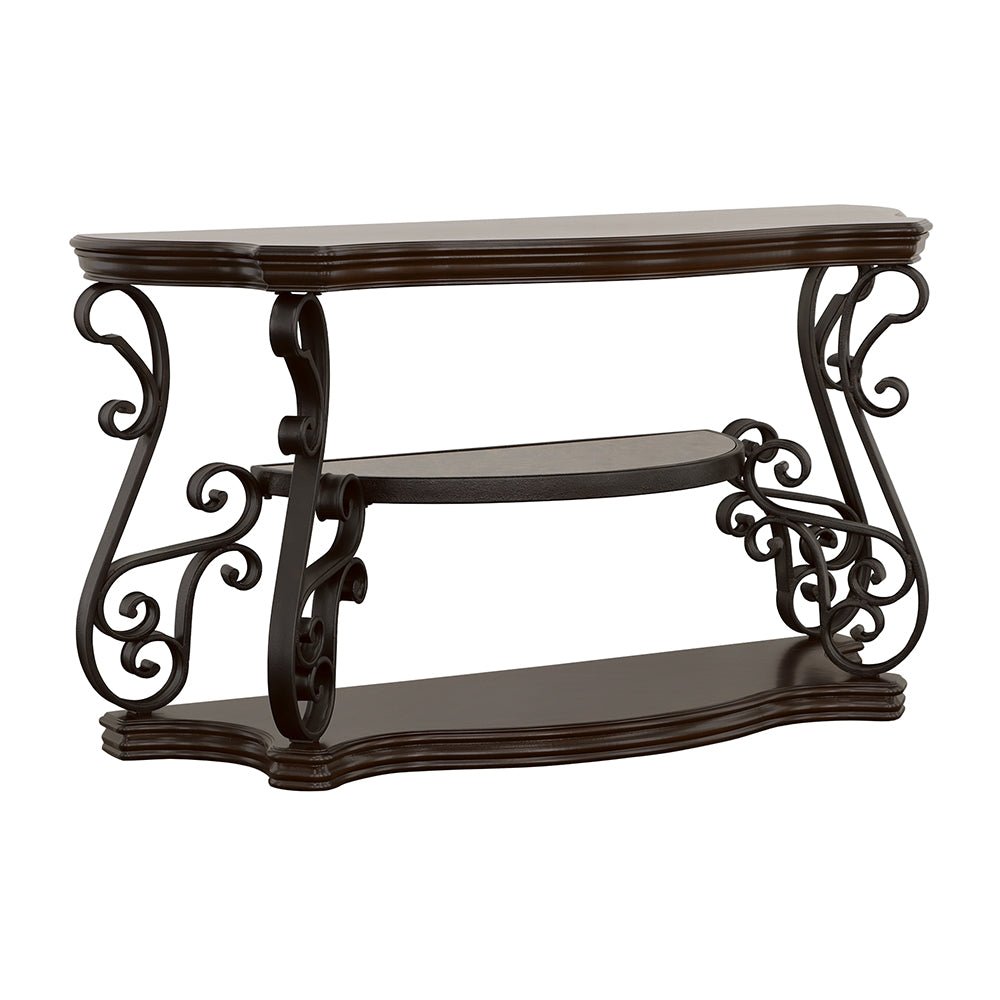 Sofa Table - Laney Sofa Table Deep Merlot and Clear