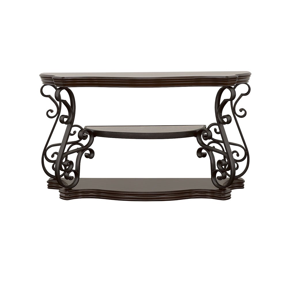 Sofa Table - Laney Sofa Table Deep Merlot and Clear