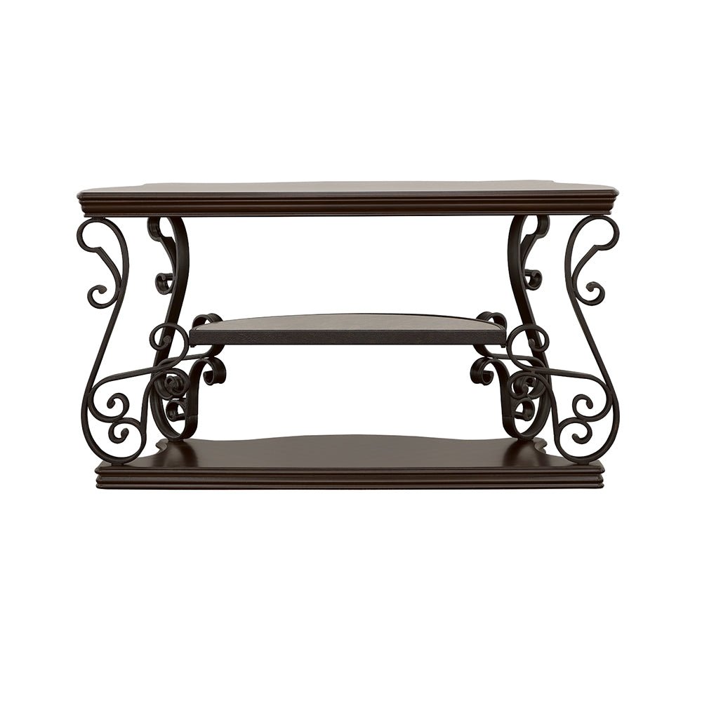 Sofa Table - Laney Sofa Table Deep Merlot and Clear