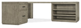 Linville Falls Corner Desk With File And Open Desk Cabinet - Gray by Hooker Furniture - View 1