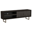 Marsden 2 - door Wood 70" TV Stand Charcoal Black | Coaster | Home Elegance USA