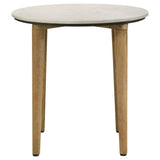 Aldis Round Marble Top End Table White and Natural | Coaster - 703717 - Home Elegance USA - 3