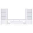 Jude 3 - piece Entertainment Center With 71" TV Stand White High Gloss | Coaster | Home Elegance USA