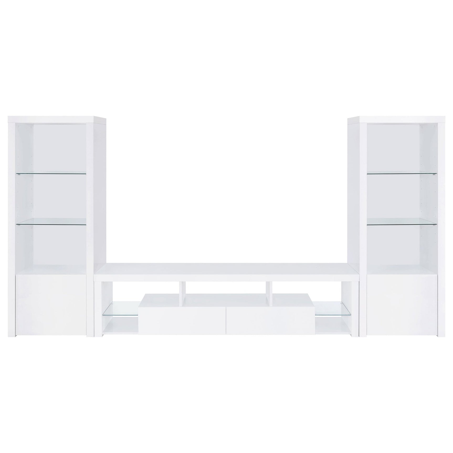 Jude 3 - piece Entertainment Center With 71" TV Stand White High Gloss - 704251 - SET - image - 1