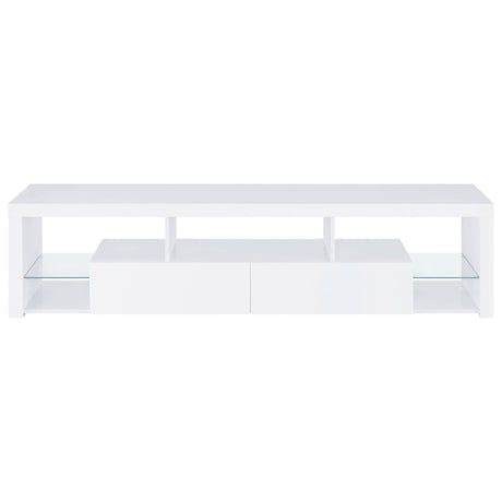 Jude 2 - drawer 71" TV Stand With Shelving White High Gloss - 704251 - image - 4