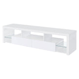 71" Tv Stand - Jude 2-drawer 71" TV Stand With Shelving White High Gloss