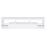 71" Tv Stand - Jude 2-drawer 71" TV Stand With Shelving White High Gloss