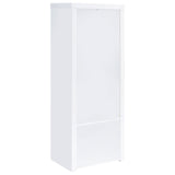 Media Tower - Jude 3-shelf Media Tower With Storage Cabinet White High Gloss