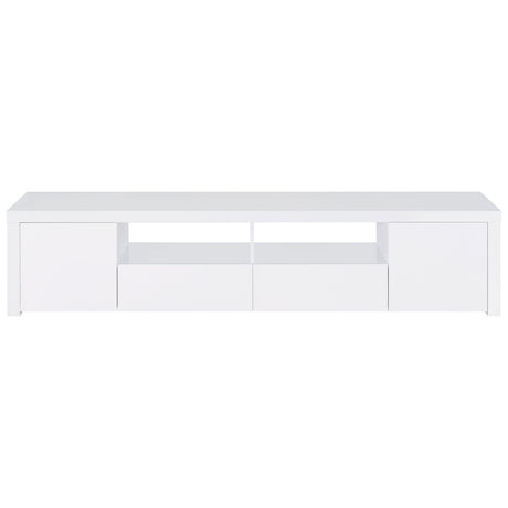 Jude 2 - door 79" TV Stand With Drawers White High Gloss - 704262 - image - 4