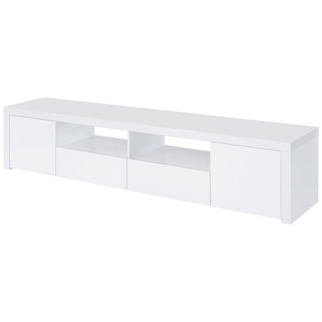 Jude 2 - door 79" TV Stand With Drawers White High Gloss - 704262 - image - 5