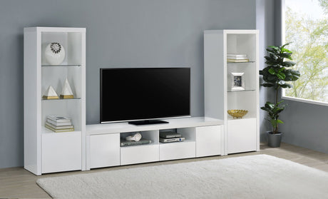 Jude 2 - door 79" TV Stand With Drawers White High Gloss - 704262 - image - 13