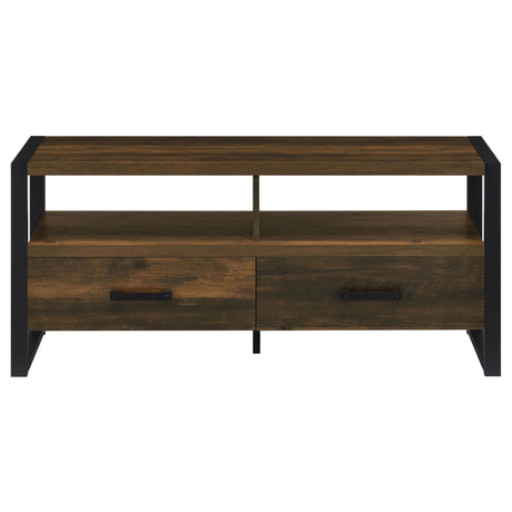 James 2 - drawer Composite Wood 48" TV Stand Dark Pine - 704281 - image - 4