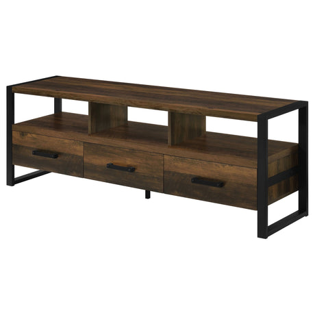 James 3 - drawer Composite Wood 60" TV Stand Dark Pine - 704282 - image - 5