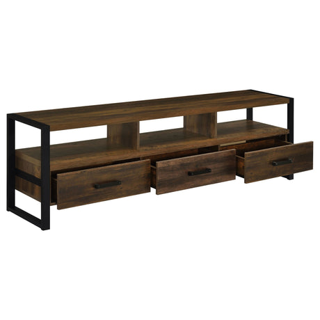 James 3 - drawer Composite Wood 71" TV Stand Dark Pine - 704283 - image - 3