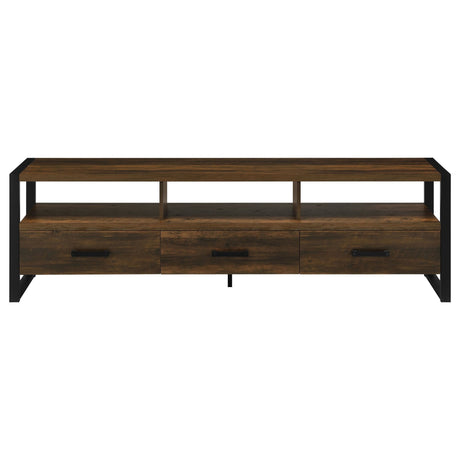 James 3 - drawer Composite Wood 71" TV Stand Dark Pine - 704283 - image - 4