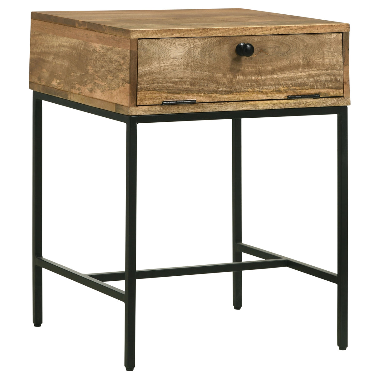 End Table - Stephie 1-drawer Rectangular End Table Honey Brown