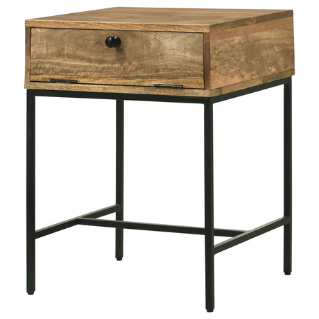 End Table - Stephie 1-drawer Rectangular End Table Honey Brown