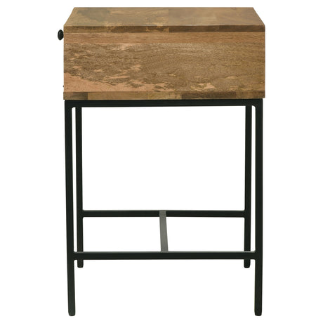 End Table - Stephie 1-drawer Rectangular End Table Honey Brown