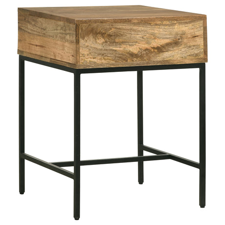 End Table - Stephie 1-drawer Rectangular End Table Honey Brown