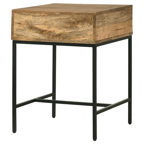 End Table - Stephie 1-drawer Rectangular End Table Honey Brown