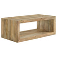 Benton Rectangular Solid Wood Coffee Table Natural | Coaster | Home Elegance USA
