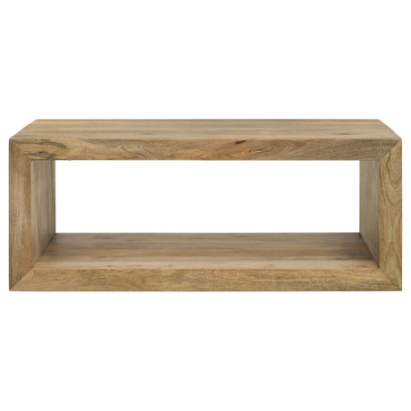 Benton Rectangular Solid Wood Coffee Table Natural | Coaster | Home Elegance USA