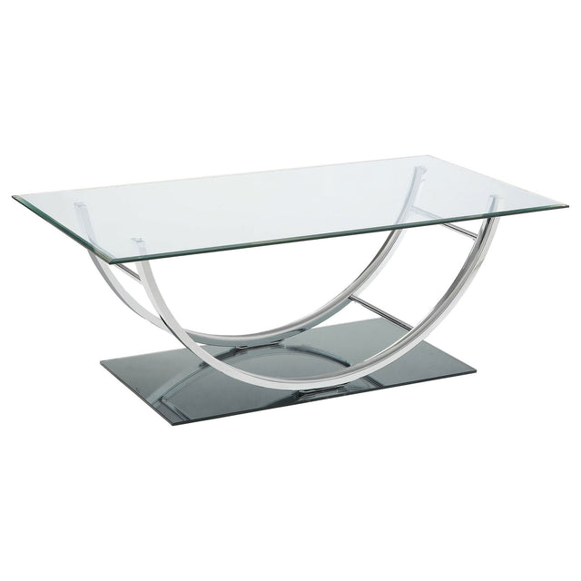 Danville U - shaped Coffee Table Chrome | Coaster - 704988 - Home Elegance USA - 1