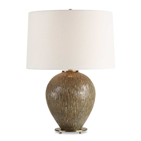 Rya Ceramic Table Lamp - Dark Brown by Uttermost - View 1