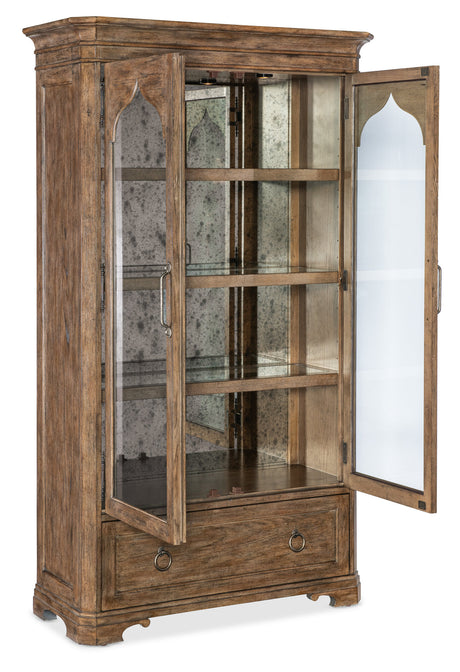 Vinca Carved Cabinet by M in Mahogany Solids & Mirrored Glass