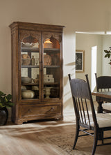 Vinca Carved Cabinet by M in Mahogany Solids & Mirrored Glass
