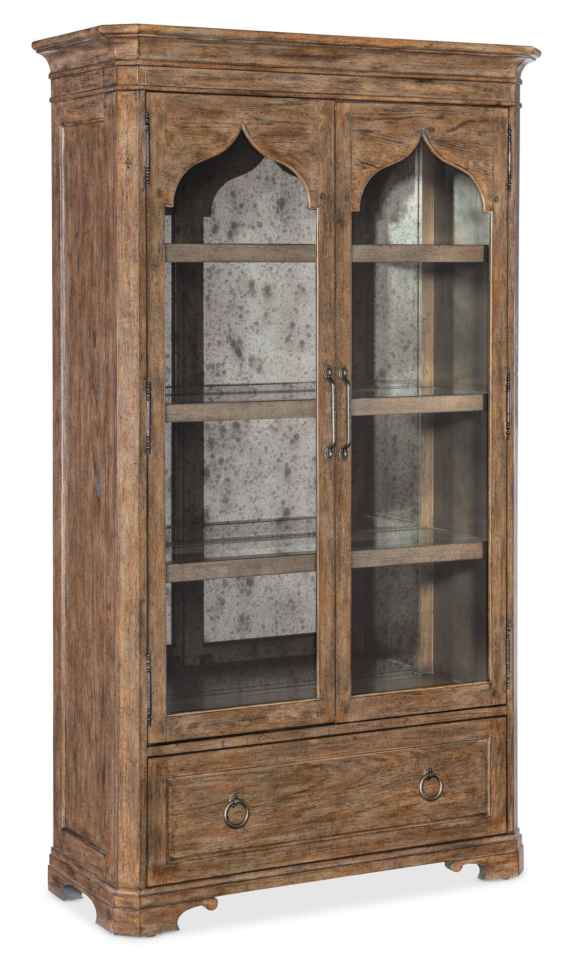 Vinca Carved Cabinet by M in Mahogany Solids & Mirrored Glass