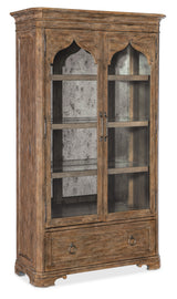 Vinca Carved Cabinet by M in Mahogany Solids & Mirrored Glass