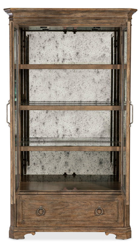 Vinca Carved Cabinet by M in Mahogany Solids & Mirrored Glass