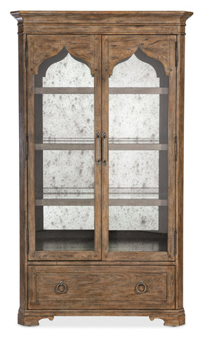 Vinca Carved Cabinet by M in Mahogany Solids & Mirrored Glass