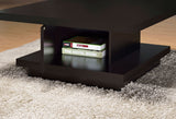 Coffee Table - Reston Pedestal Square Coffee Table Cappuccino