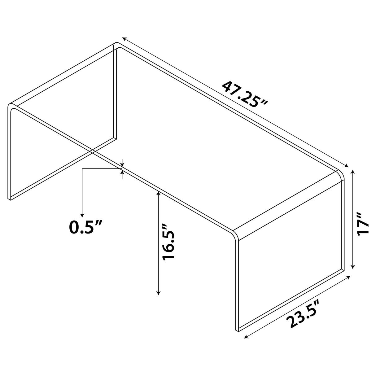 Coffee Table - Ripley Rectangular Coffee Table Clear