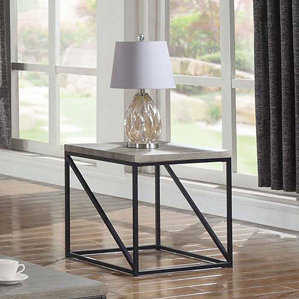 Birdie Square End Table Sonoma Grey | Coaster - 705617 - Home Elegance USA - 2