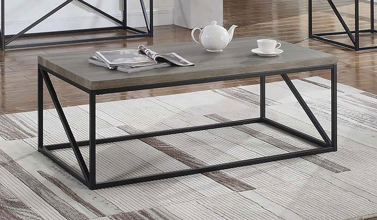 Birdie Rectangular Coffee Table Sonoma Grey | Coaster - 705618 - Home Elegance USA - 2