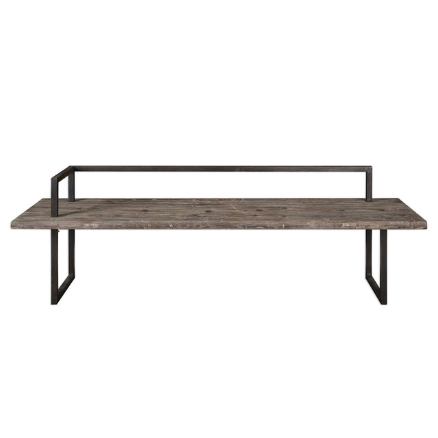 Herbert Reclaimed Wood Bench - Light Brown / Black by Uttermost - View 1