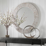 Repose Round Mirror Whitewash - Silver by Uttermost - View 2
