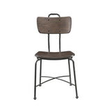 Acme - Garron Side Chair (Set-2) 70737 Walnut & Black Finish