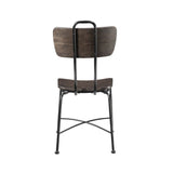 Acme - Garron Side Chair (Set-2) 70737 Walnut & Black Finish