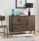 Acme - Garron Server 70739 Walnut & Black Finish