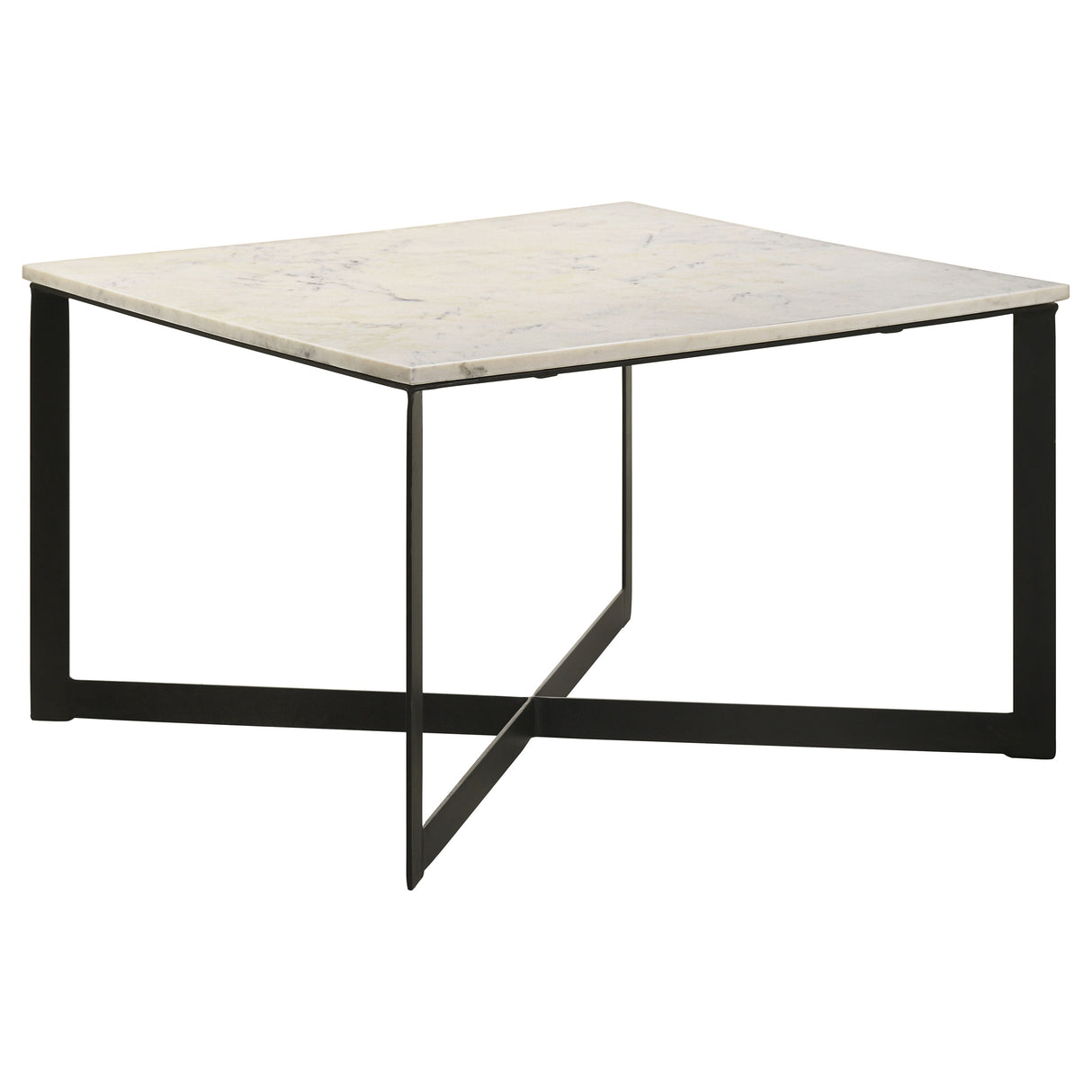 Coffee Table - Tobin Square Marble Top Coffee Table White and Black