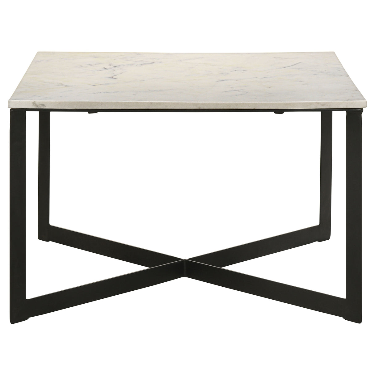 Coffee Table - Tobin Square Marble Top Coffee Table White and Black