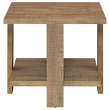 Dawn Square Engineered Wood End Table With Shelf Mango | Coaster - 707717 - Home Elegance USA - 5