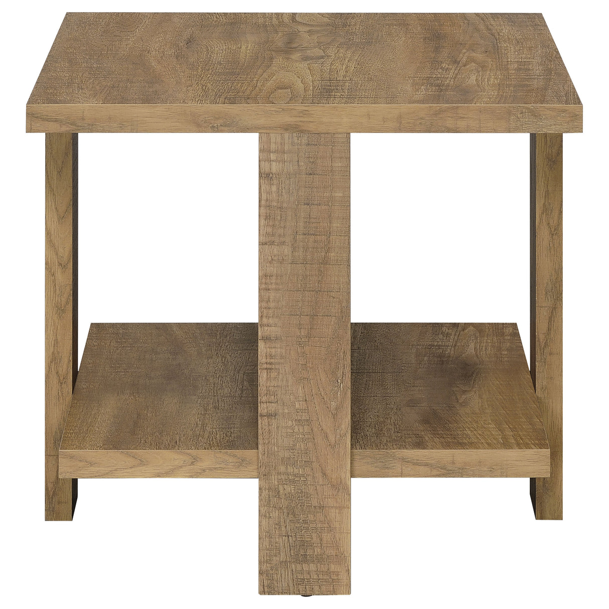 End Table - Dawn Square Engineered Wood End Table With Shelf Mango