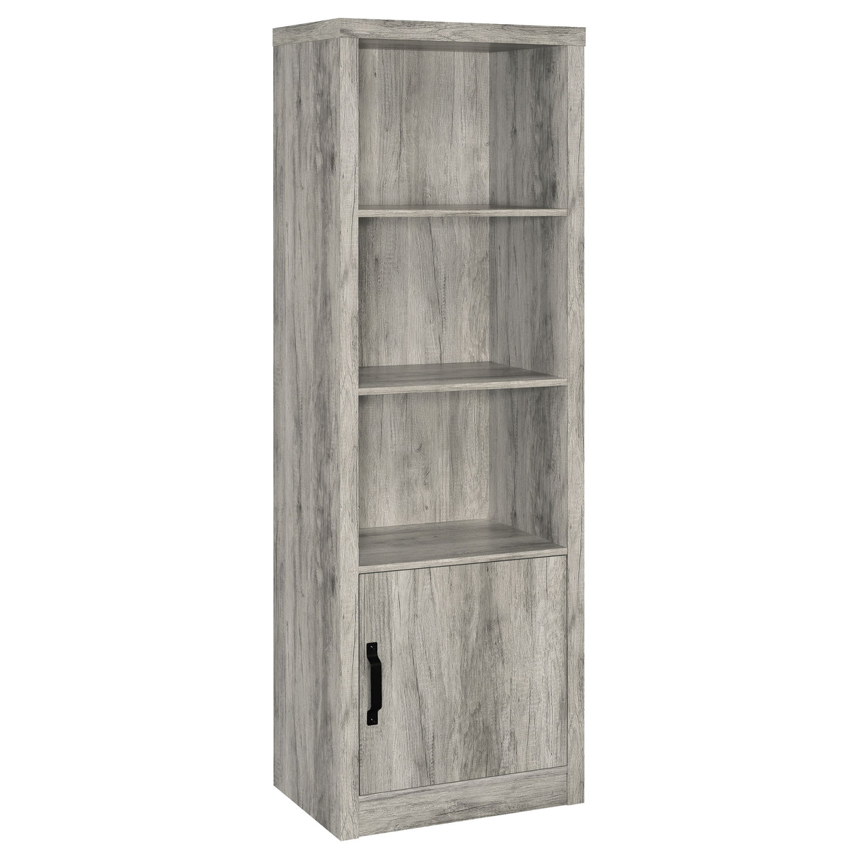 Media Tower - Burke 3-shelf Media Tower With Storage Cabinet Grey Driftwood