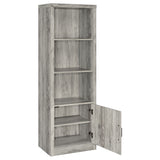 Media Tower - Burke 3-shelf Media Tower With Storage Cabinet Grey Driftwood