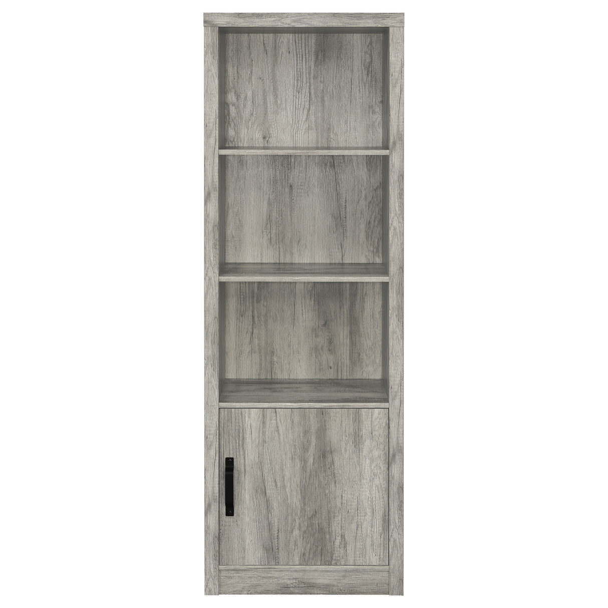 Media Tower - Burke 3-shelf Media Tower With Storage Cabinet Grey Driftwood